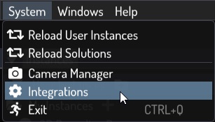 Integration menu