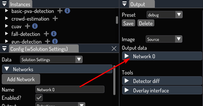 Network Output Settings