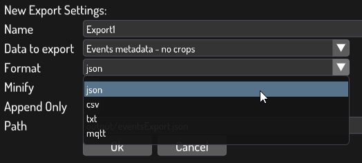 Export format