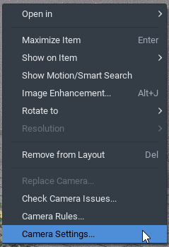 Open Camera Settings