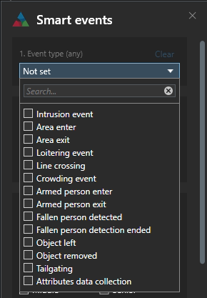 Event Type Filter