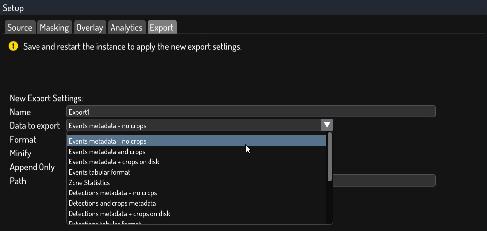 Export Settings