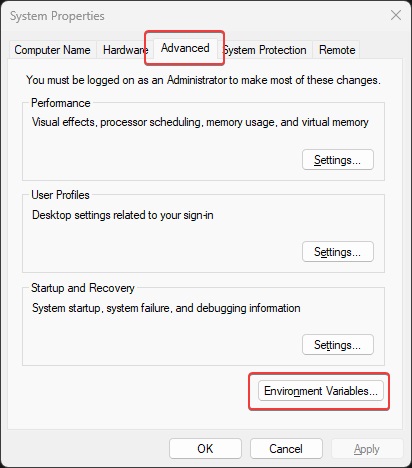 Environment Variables