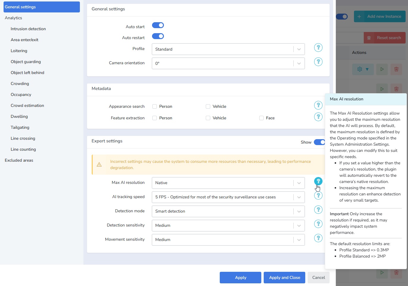 Web Panel General Settings