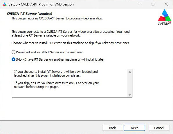 CVEDIA-RT Server Choice