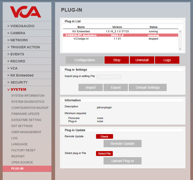 CVEDIA-RT VCA plugin